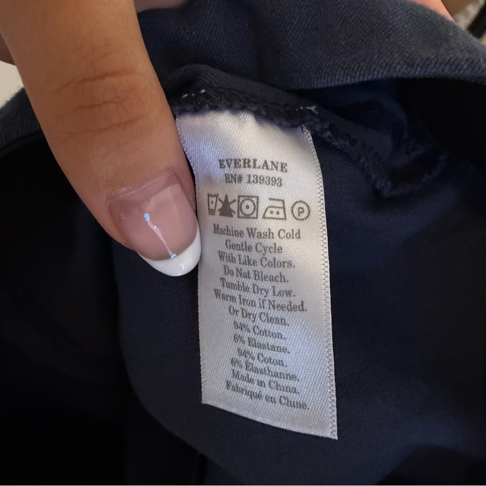 EVERLANE The Bi-Stretch Work Pant Navy Women’s Business Casual - Picture 7 of 7